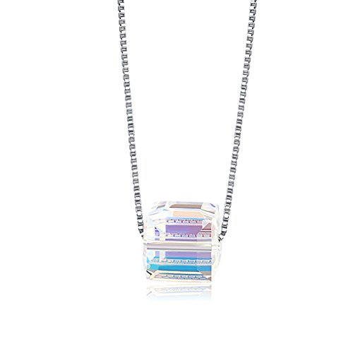 Fajewellery Damen 925 Sterling Silber Halskette mit Herz Zirkonia Anhänger Kette mit 45cm Ketten Schmuck Geschenk von Fajewellery