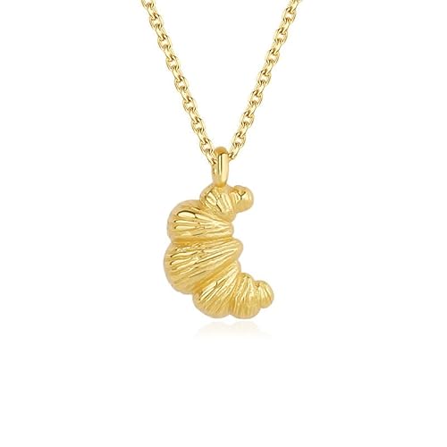 Fajewellery Kette Damen Gold Silber Klein Croissant Anhänger Halskette Schmuck Geschenke (Gold) von Fajewellery