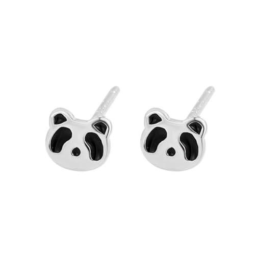 Fajewellery Schwarze Katze Ohrstecker für Frauen 925 Sterling Silber niedlicher Panda Ohrringe Schmuck für Frauen von Fajewellery