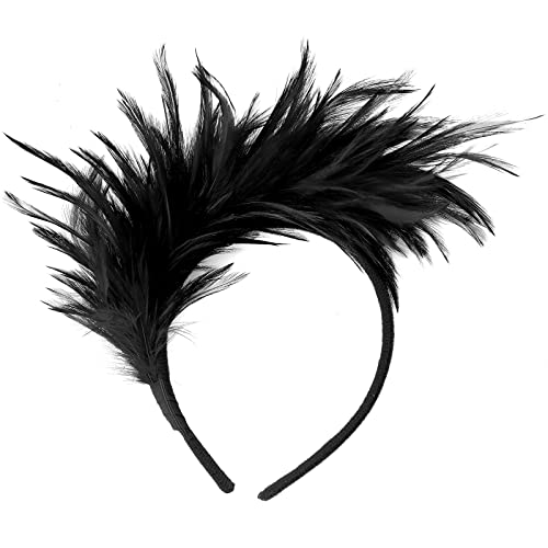 1920s Feder Stirnband Kopfschmuck 20er Jahre Damen Haarreif Haarband Hochzeit Kopfbedeckung Fascinator Vinatge Party Gatsby Kostüm Accessoires von FakeFace