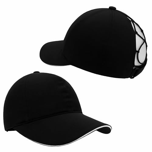 Baseball Cap Kappe Baseballkappe Damen Pferdeschwanz Cap Sommer Atmungsaktiv Einstellbar Sportkappe Basecap Schnell trocknend mit Zopfloch für Outdoor Sports von FakeFace