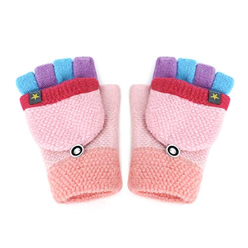 Fäustlinge mit Knopf Klappe Fingerlose Halb Handschuhe für Kinder Winter Warm Strickhandschuhe Fingerhandschuh Winterhandschuhe 2-6 Jahre alt Jungen Mädchen Fäustlinge mit Knopf Klappe Fingerlose Halb Handschuhe für Kinder Winter Warm Strickhandschuhe Fingerhandschuh Winterhandschuhe 2-6 Jahre alt Jungen Mädchen von FakeFace