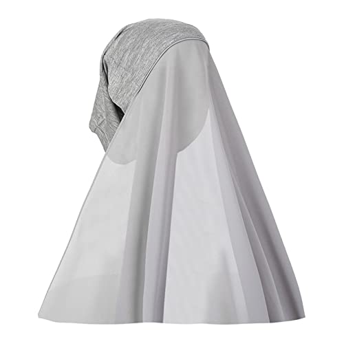 FakeFace Eleganter muslimischer Hijab für Frauen Full-Cover Abdeckung, Chiffon Einteilig Kopftuch Turban Wrap, mode Schals islamische arabische UV-Schutz Kopfwickel für Damen von FakeFace