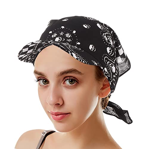 FakeFace Kopftuch für Damen Herren Bandana Cap Hut Sport Kopfbedeckung Piratenmütze Hip Hop Cap Stirnband aus atmungsaktive Baumwolle von FakeFace