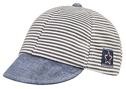 FakeFace Mütze Baby Mädchen Jungen Schirmmütze Baby Kappe Baumwoll Schiebermütze Cappy Baby Hat Base Cap Babymütze Sommer Kindermütze Schwarz Unisex von FakeFace