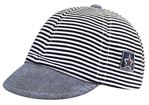 FakeFace Mütze Baby Mädchen Jungen Schirmmütze Baby Kappe Baumwoll Schiebermütze Cappy Baby Hat Basecap Babymütze Sommer Kindermütze Schwarz Unisex von FakeFace