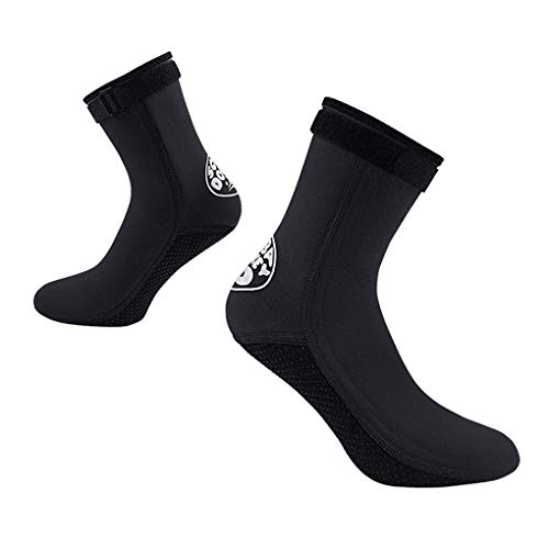 FakeFace Neoprensocken 3mm Thermo Tauchsocken Strandsocken Beachsocken Damen Herren Wasserdicht Neopren-Socken Schwimmen Socken Tauch Füßlinge für alle Wassersport von FakeFace