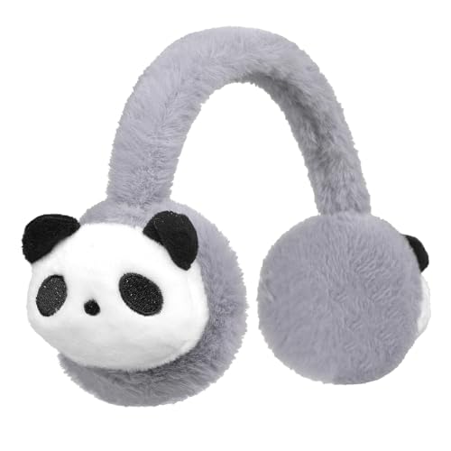 FakeFace Ohrenwärmer für Damen Mädchen Verstellbar Warme Ohrenschützer Plüsch Ohrwärmer Ear Muffs Winterzubehör Outdoor Ohrenmuscheln für Frauen Panda von FakeFace