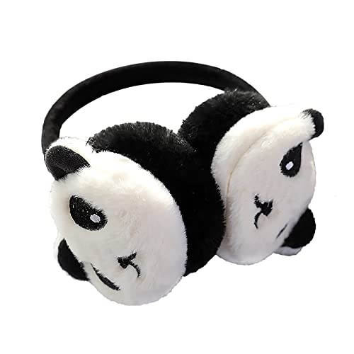 FakeFace Ohrenwärmer für Damen Mädchen Verstellbar Warme Ohrenschützer Plüsch Ohrwärmer Ear Muffs Winterzubehör Outdoor Ohrenmuscheln für Frauen Panda von FakeFace