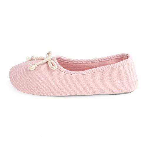 FakeFace Süße Baumwolle Ballerina Hausschuhe Hausschlappen Damen Mädchen Hefterzufuhren Pantoffeln Indoor Warme Slippers mit Schleife für Winter Herbst Frühling von FakeFace