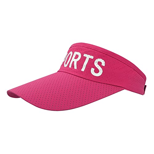 FakeFace Unisex Schildkappe Sports Visor Cap Sonnenschild mit Schweißband Sonnenhut Sonnenblende Visor Cap für Tennis, Golf, Laufen, Sport, Training, Freizeit für Männer und Frauen (Sport-rosa) von FakeFace