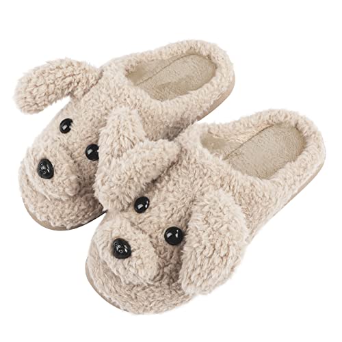 FakeFace Winter Hausschuhe für Kinder und Erwachsene Jungen Mädchen Plüsch Pantoffeln Cartoon Hunde Warme gefüttert Pantoletten Weich Bequem Slipper Schuhe von FakeFace