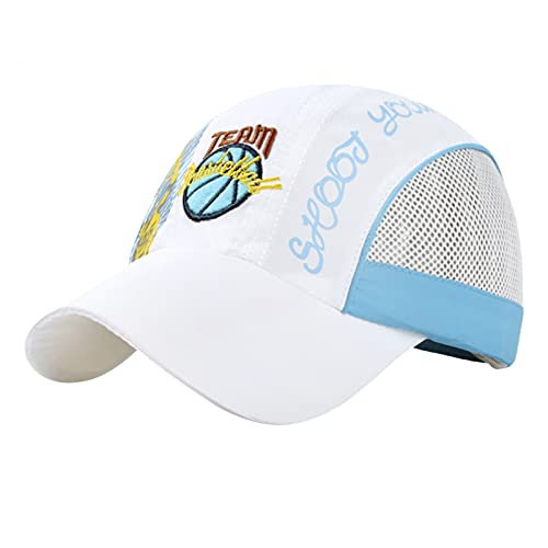 Kinder Basecap Schirmmütze Schnelltrocknend Mesh Kappe Baseball Cap Sonnenhut Junge Mädchen Basketball Sportkappe Einstellbar Baseballmütze Bestickte Sommerhut von FakeFace