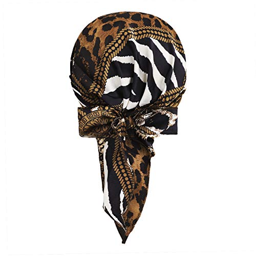 Kopftuch für Damen Herren Bandana Cap Hut Sport Kopfbedeckung Piratenmütze Hip Hop Cap Stirnband aus atmungsaktive Baumwolle (Braun) von FakeFace