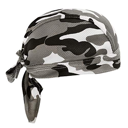 Kopftuch für Damen Herren Bandana Cap Hut Sport Kopfbedeckung Piratenmütze Hip Hop Cap Stirnband aus atmungsaktive Baumwolle (Tarnung-Netz 2) von FakeFace