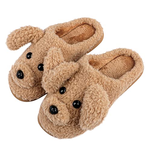 FakeFace Winter Hausschuhe für Kinder und Erwachsene Jungen Mädchen Plüsch Pantoffeln Cartoon Hunde Warme gefüttert Pantoletten Weich Bequem Slipper Schuhe von FakeFace