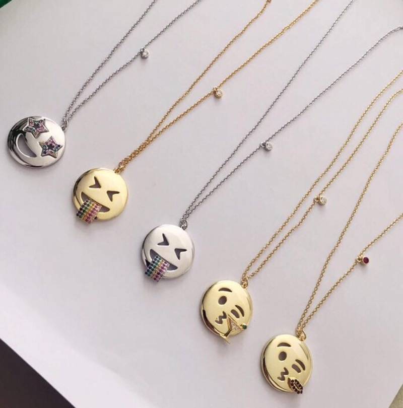 Emoji Halskette Regenbogen Einhorn Lustige Geschenk Für Mädchen Silber Süße Liebe Charm von FalaJewelry