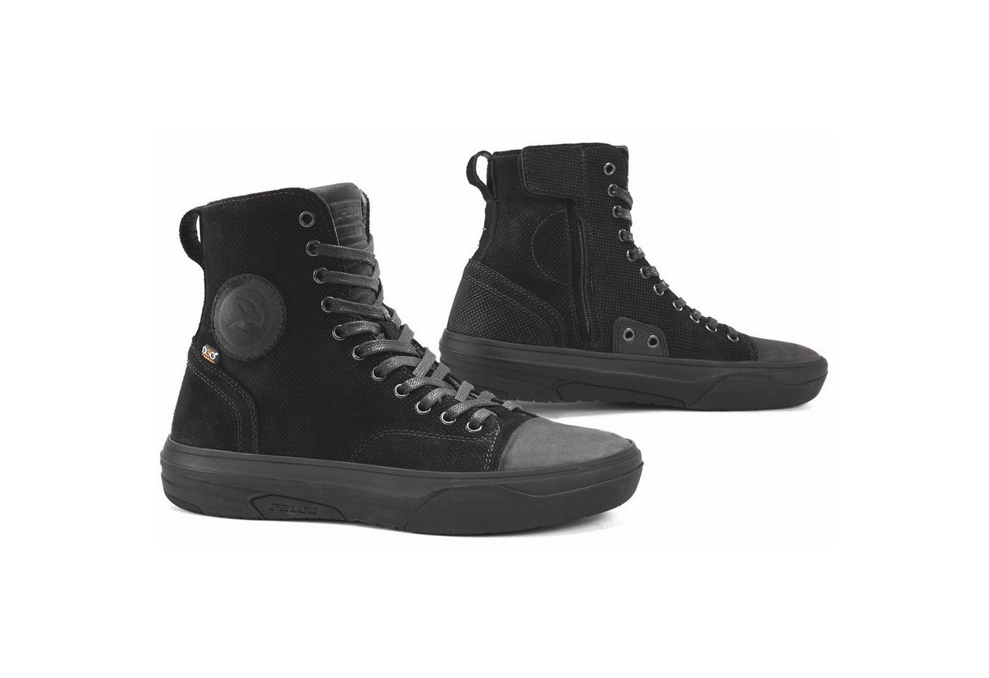 Falco Falco Lennox 3 Damen Sneaker Schwarz Motorradstiefel (Packung, Antistatische und Öl- und Benzinfeste Sohle) von Falco