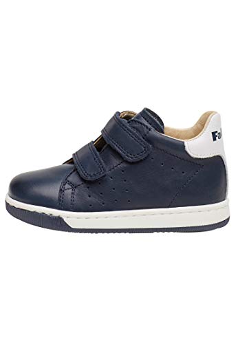 Falcotto ADAM VL-Sneaker aus zweifarbigem Nappaleder mit Klettverschluss-Marineblau blau 26 von Falcotto