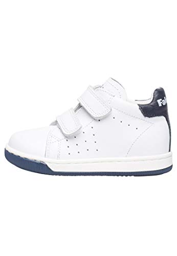 Falcotto ADAM VL-Zweifarbiger Sneaker aus Nappaleder mit Klettverschluss-Weiß weiß 19 von Falcotto