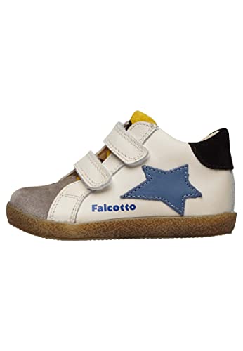 Falcotto ALNOITE HIGH VL-Sneakers aus Leder und Veloursleder-Weiß grau 18 von Falcotto