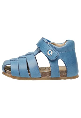 Falcotto ALBY-Halb geschlossene Sandale aus Leder azurblau 24 von Falcotto