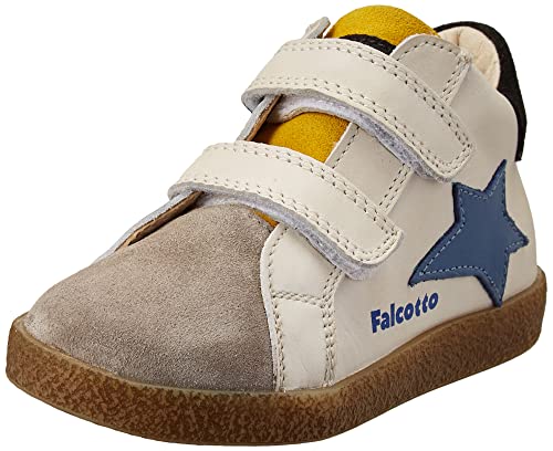 Falcotto ALNOITE HIGH VL-Sneakers aus Leder und Veloursleder-Weiß, grau 26 von Falcotto