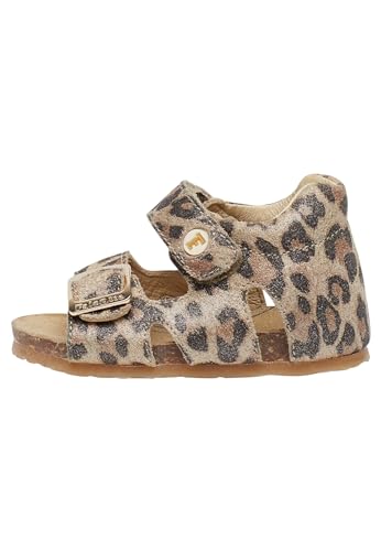 Falcotto BEA-Sandalen mit Metallic-Leopardenprint, Gold 23 von Falcotto