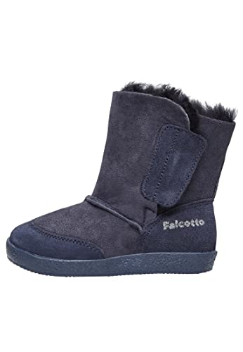 Falcotto CARL-Stiefelette aus Veloursleder mit Schaffellfutter blau 22 von Falcotto