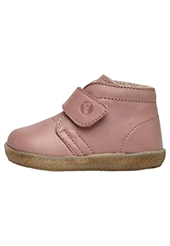 Falcotto Conte VL-Schuhe aus gebürstetem Nappaleder mit Klettverschluss, Rosa 22 von Falcotto