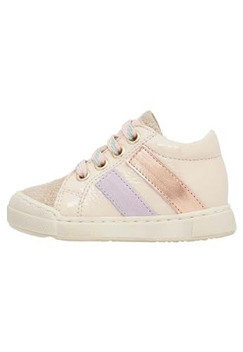 Falcotto Gazer Zip-Sneakers aus Leder und Veloursleder-Platin, Gold 24 von Falcotto