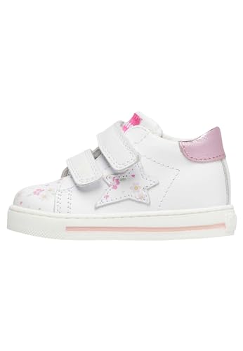 Falcotto Jungen Mädchen Sasha Vl Krippenschuh, White Pink, 19 EU von Falcotto