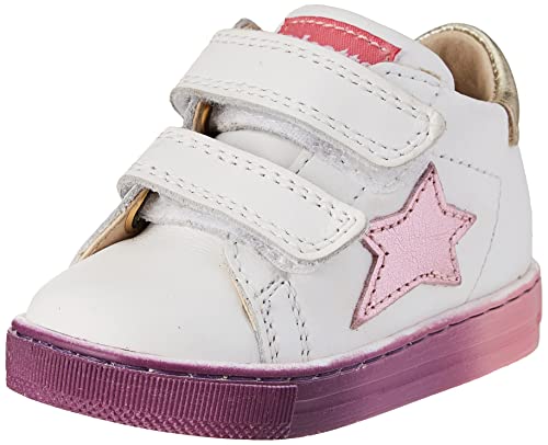 Falcotto Jungen Mädchen Sasha Vl Krippenschuh, White Pink, 20 EU von Falcotto