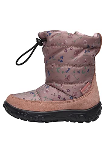 Falcotto POZNURR-Stiefel aus Veloursleder und Nylon mit Blumenmuster Rosa 22 von Falcotto