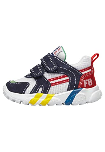 Falcotto Stripe VL.-Sneakers aus Veloursleder und Gewebe-Marineblau, Marineblau 26 von Falcotto