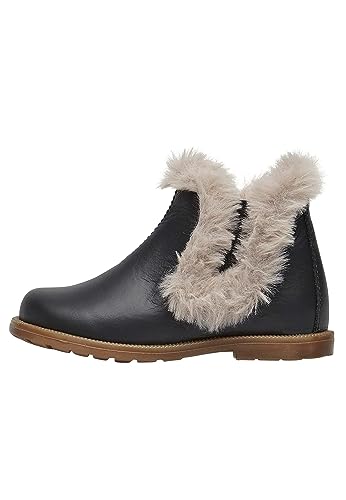 Falcotto WINTER WOOD FUR-Stiefeletten aus Leder mit Pelzbesatz, schwarz 26 von Falcotto