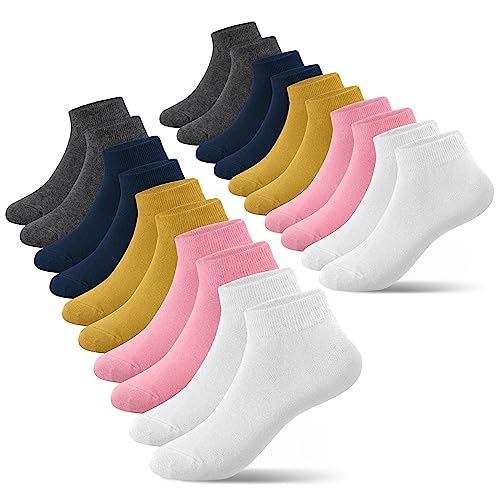 Falechay 10 Paar Socken Jungen 39-42 Kinder Mädchen Kurze Kindersocken Baumwolle Sportsocken Weiß Rosa Gelb Blau Grau Falechay 10 Paar Socken Jungen 39-42 Kinder Mädchen Kurze Kindersocken Baumwolle Sportsocken Weiß Rosa Gelb Blau Grau von Falechay