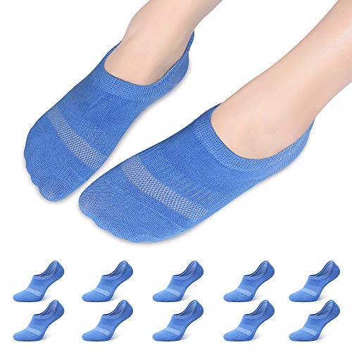 Falechay Füsslinge Sneaker Socken Damen Herren Füßlinge Unsichtbare Socken Fraun Blau 47-50 von Falechay