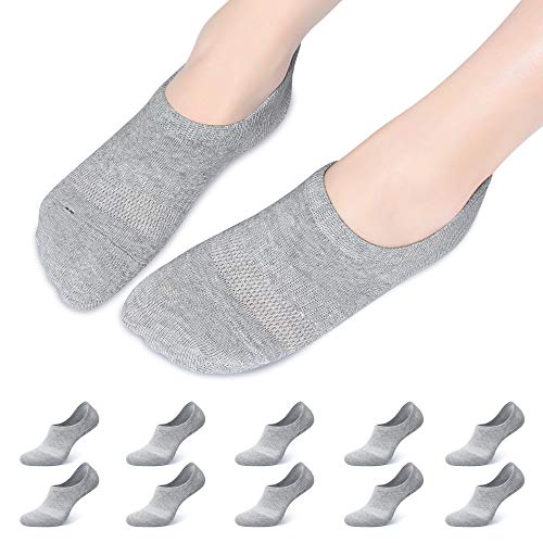 Falechay Sneaker Socken Damen, Füßlinge Herren Sneakersocken Kurze Dünn Sneakersocken Unisex Grau 43-46 von Falechay