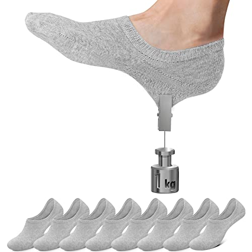 Falechay Sneaker Socken Damen Füsslinge Herren Sneakersocken Invisible Ballarinas Socken Frauen 8 Paar grau 39-42 von Falechay
