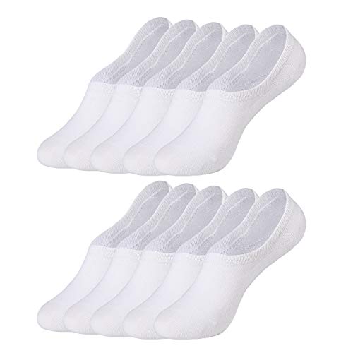 Falechay Sneaker Socken Damen Herren Füßlinge Unsichtbare 10 Paar Weiß 39-42 von Falechay