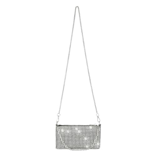 Faletony Damen Clutch Strass Abendtasche Handtasche Glänzend Umschlagtasche Kettentasche Umhängetaschen mit abnehmbarer Kette Lady Girl Party Handtasche für Prom Hochzeit Party Bankett Urlaub von Faletony