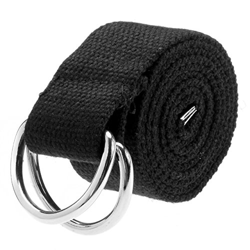 Faletony Herren Damen Gürtel Stoffgürtel mit Doppel D-ringe Schnalle Leinwand Canvas Jeansgürtel Belts 113cm + Original Geschenkbox von Faletony