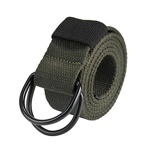 Faletony Herren Damen Gürtel Stoffgürtel mit Doppel D-ringe Schnalle Leinwand Canvas Jeansgürtel Belts 130cm + Original Geschenkbox von Faletony