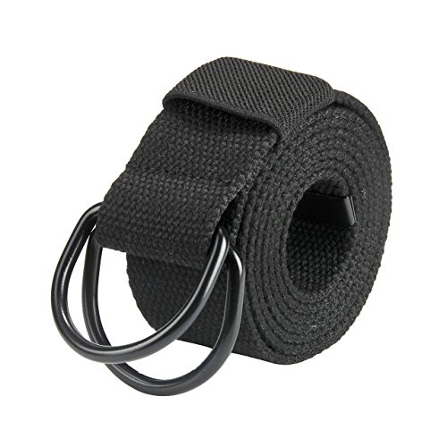 Faletony Herren Damen Gürtel Stoffgürtel mit Doppel D-ringe Schnalle Leinwand Canvas Jeansgürtel Belts 130cm + Original Geschenkbox von Faletony