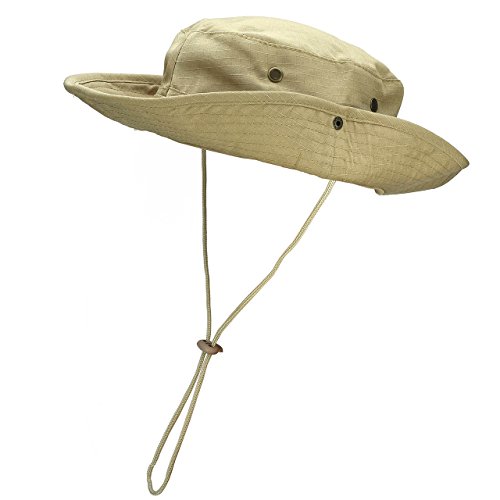 Faletony Outdoor Hut Buschhut Boonie Hat mit Kinnband Fischermütze Sonnenhut Sommerhut für Herren Damen von Faletony