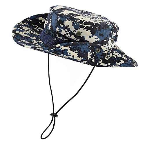 Faletony Outdoor Hut Buschhut Boonie Hat mit Kinnband Fischermütze Sonnenhut Sommerhut für Herren Damen von Faletony