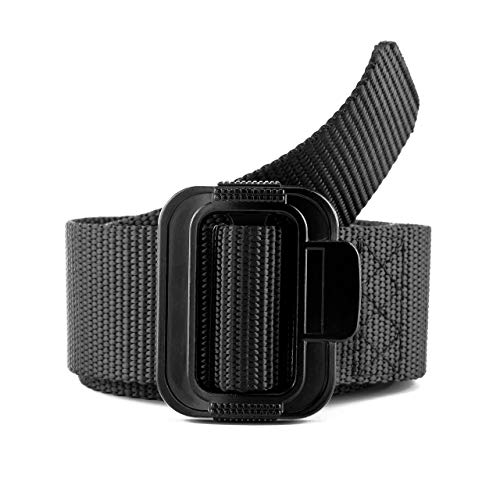 Faletony Unisex Gürtel Polyester Belt für Damen und Herren, Stufenlos Verstellbarer Stoffgürtel Länge 125 cm (Schwarz) von Faletony