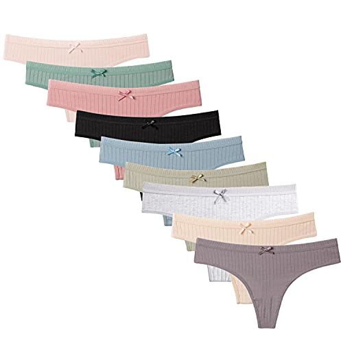 Falissa Damen Baumwolle String Tanga Slip Tailenslip Unterwäsche Hipster Bikini Multipack von Falissa