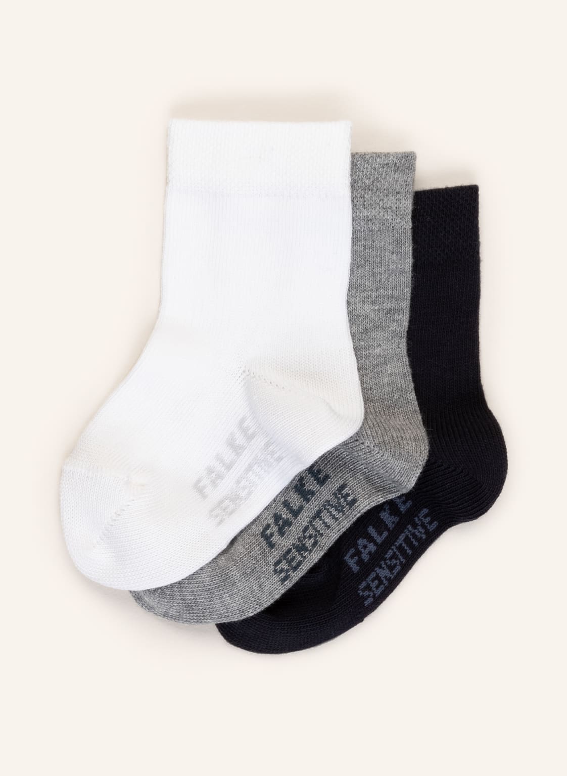 Falke 3er-Pack Socken Sensitive grau von Falke